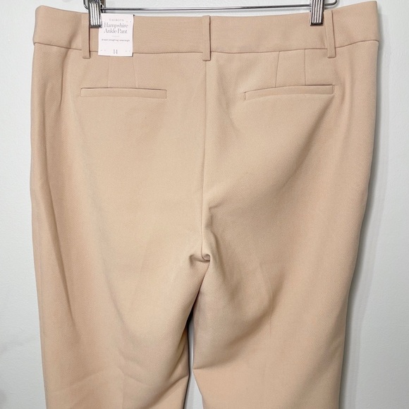 Talbots Hampshire Ankle Pant Straight Leg Dress Pants Tan 14 Nwt - Picture 9 of 11
